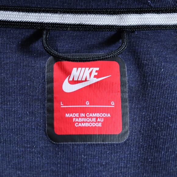 Nike Tech Full-Zip Hoodie Men’s Large Navy Blue – Water-Resistant Zipper Pockets - Picture 10 of 10